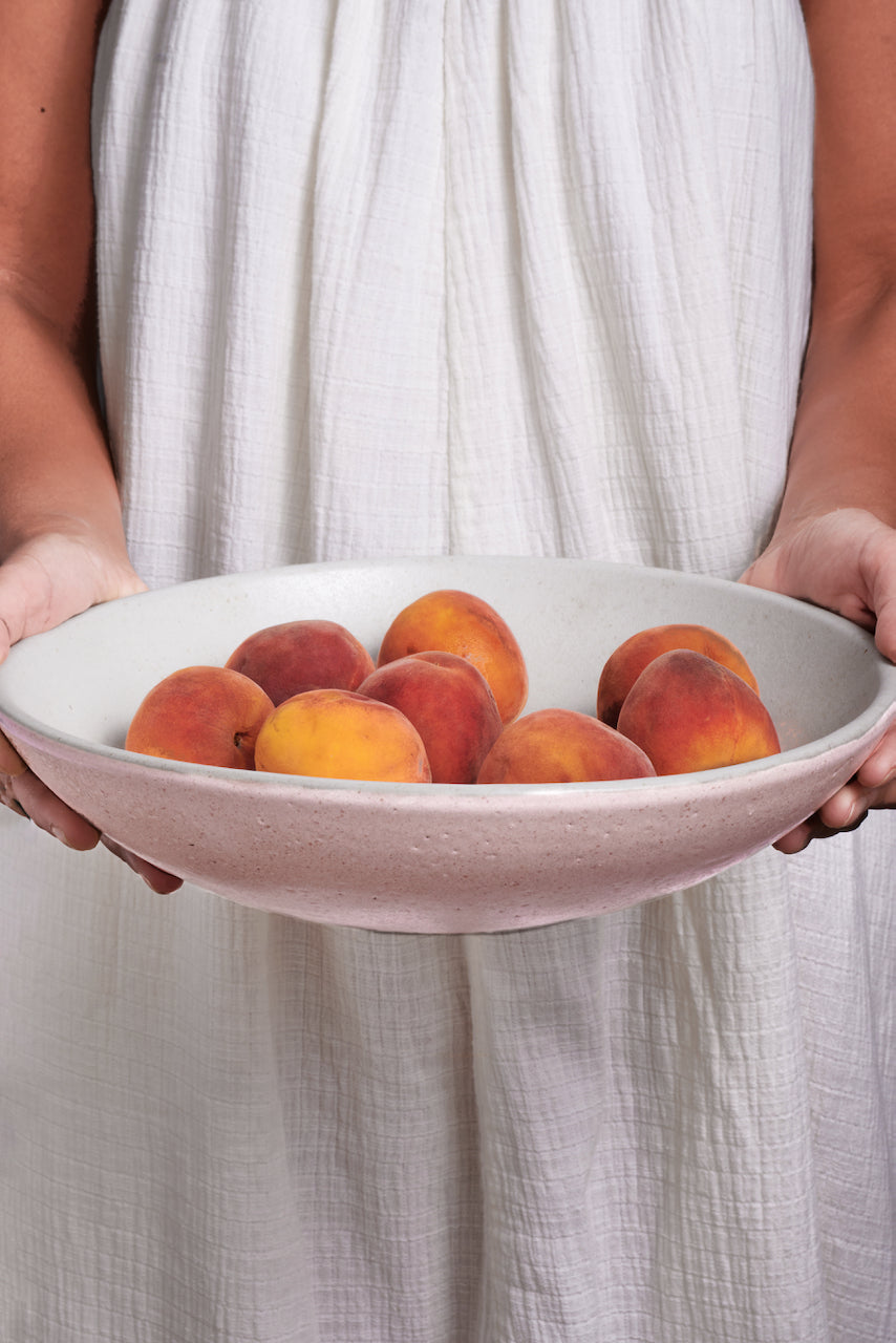 Serving Dish High- Rusty Rose