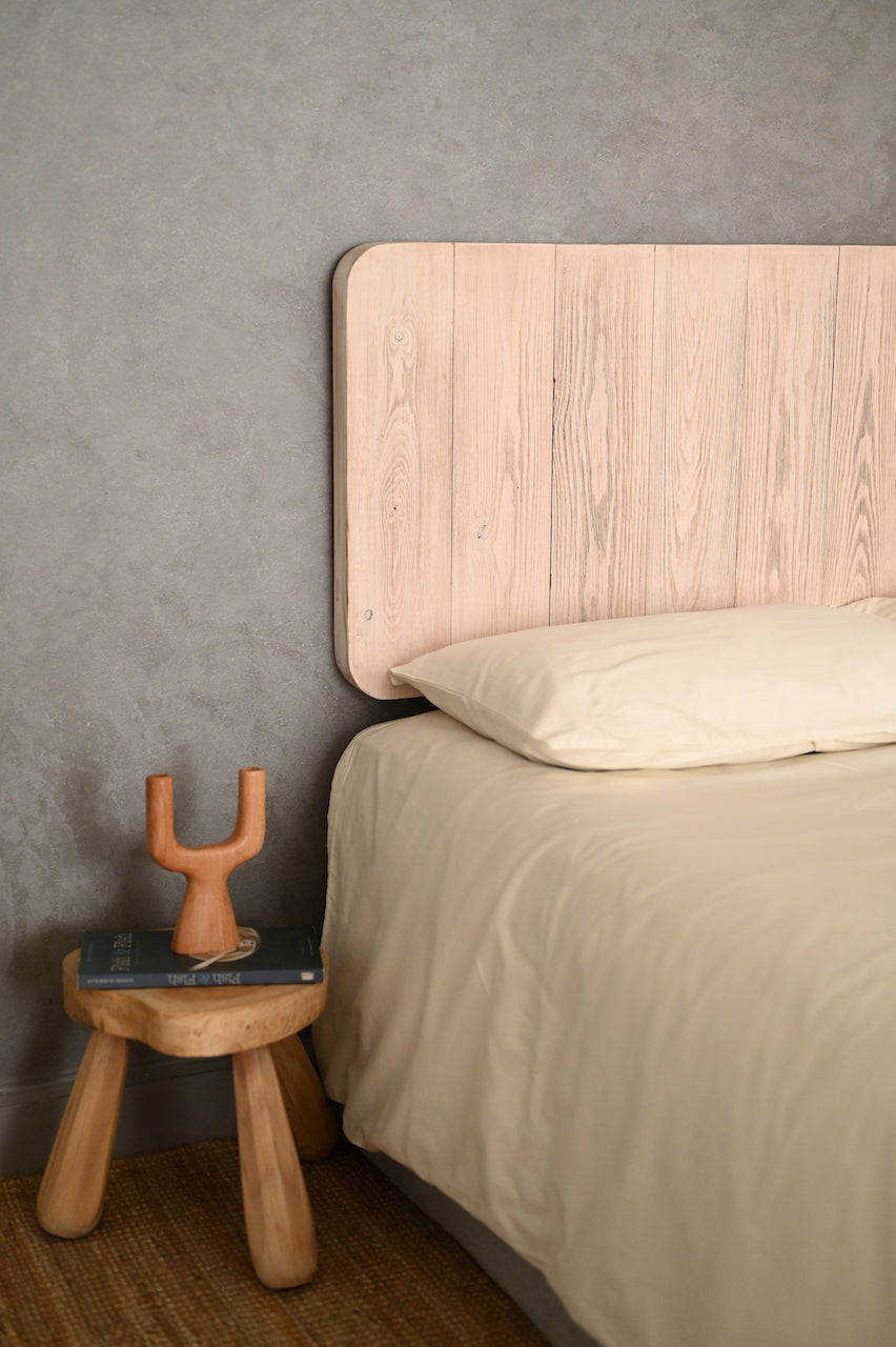 Vintage Wood Hanging Headboard