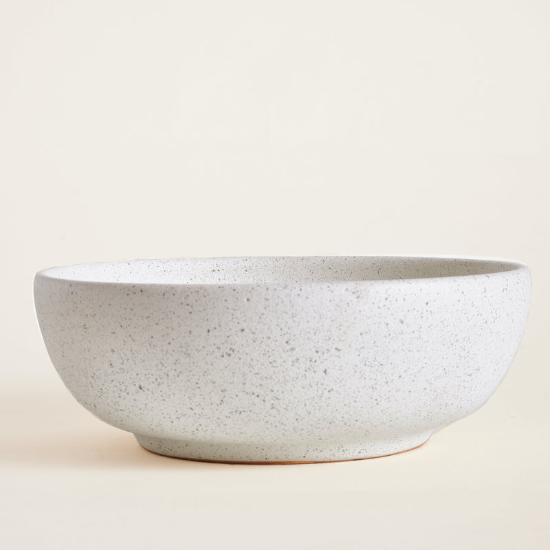 Medium Bowl Low - Stone White