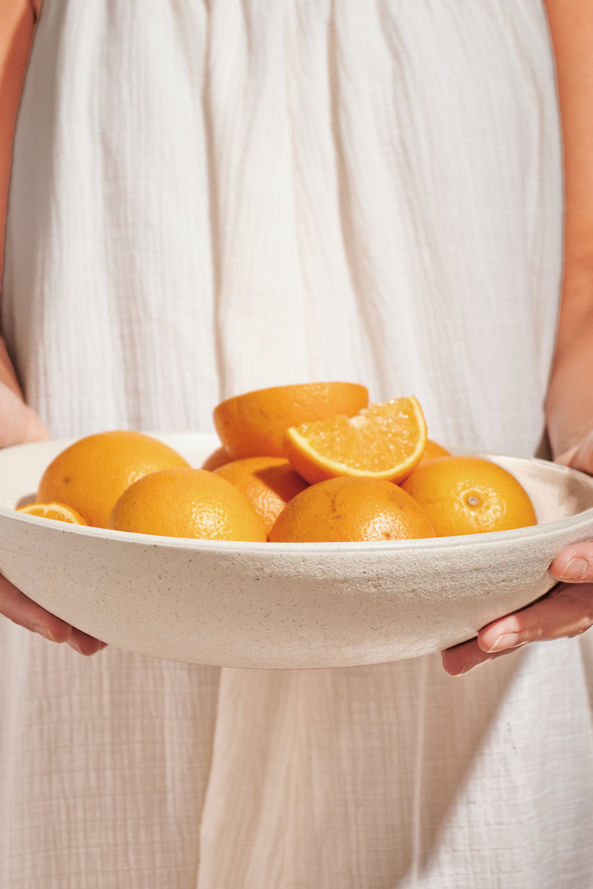 Serving Dish High- Stone White