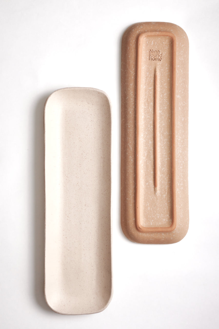 Long Serving Plate- Beige