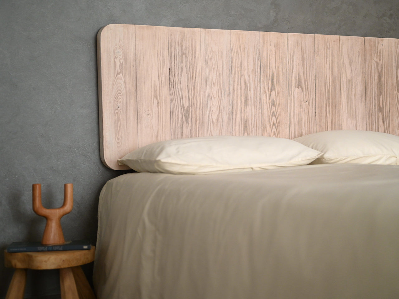 Vintage Wood Hanging Headboard