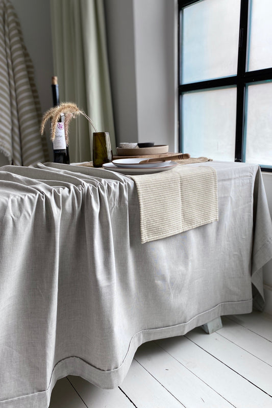 Linen Tablecloth Grey