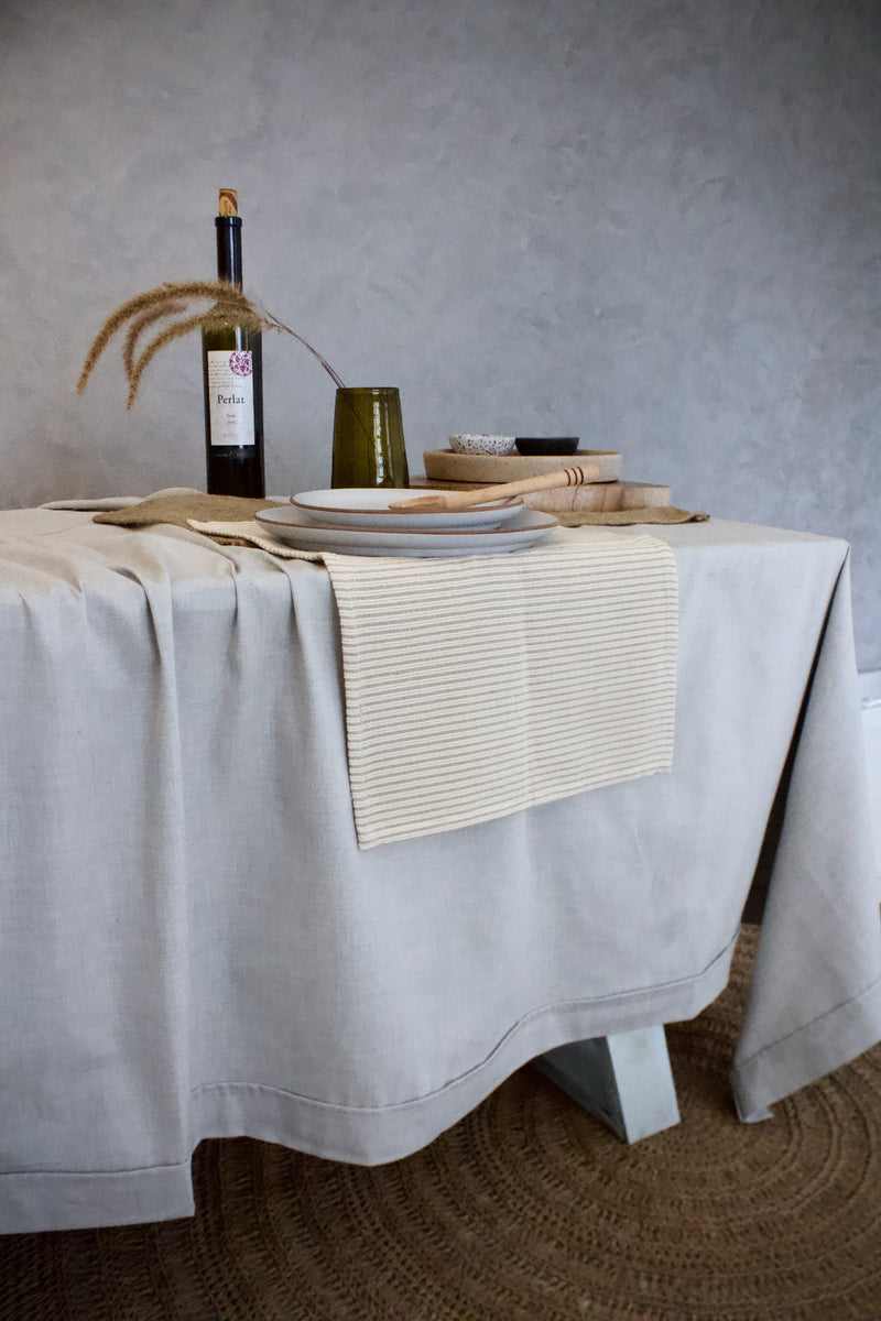 Linen Tablecloth Grey