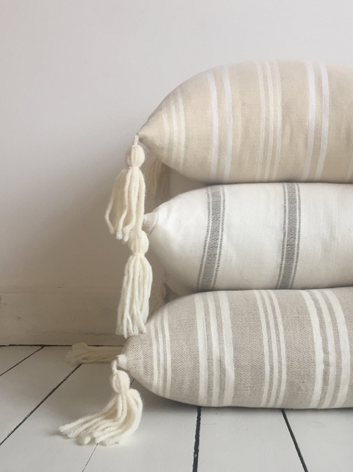 Striped Cushion - Cream