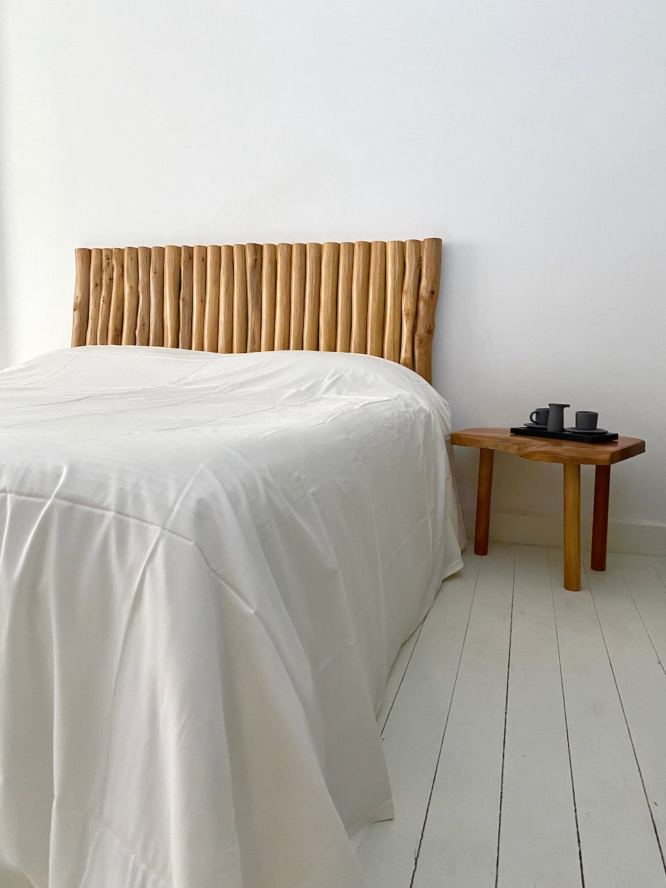 Wood Sticks Hanging Headboard