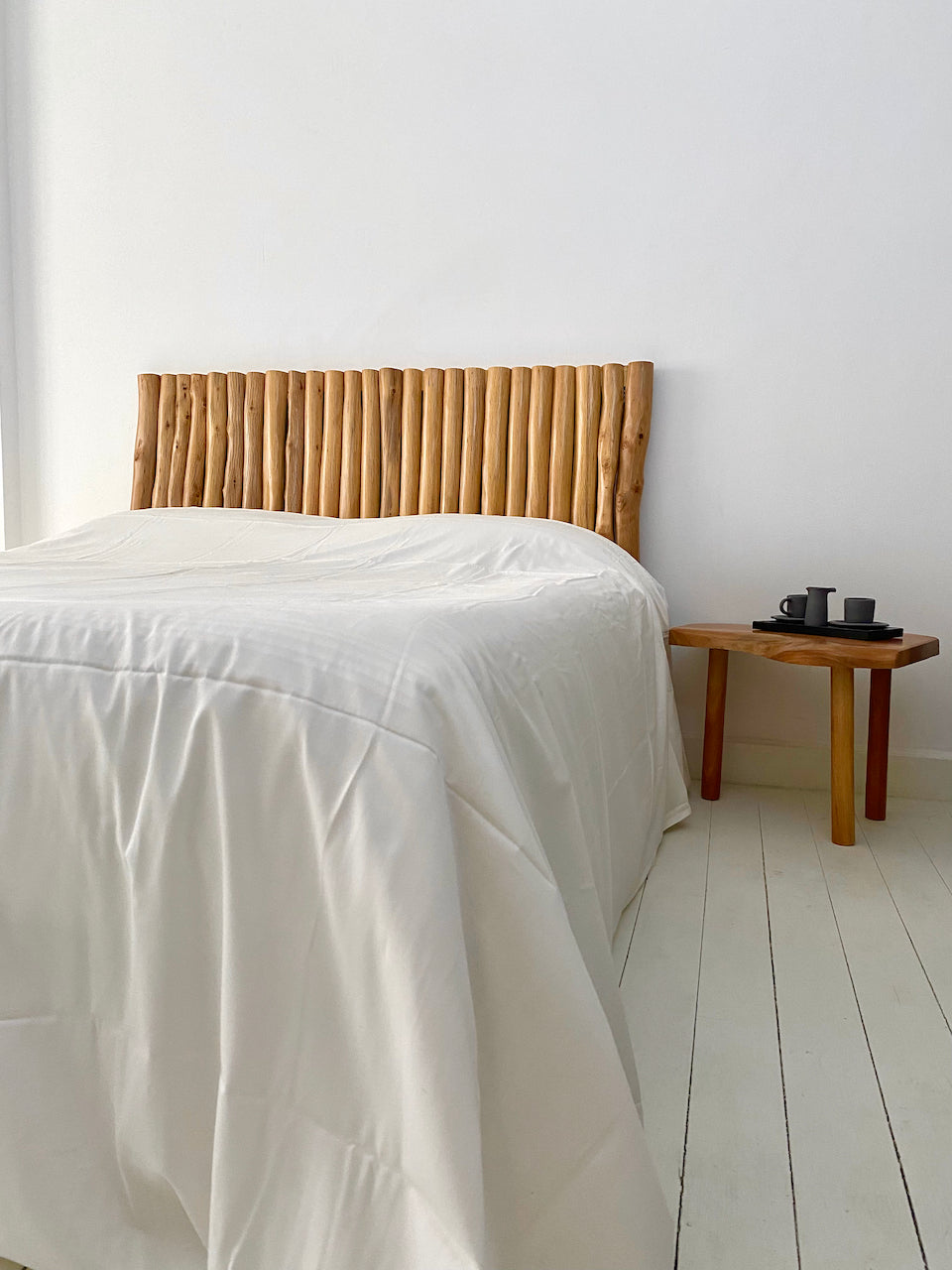 Wood Sticks Hanging Headboard
