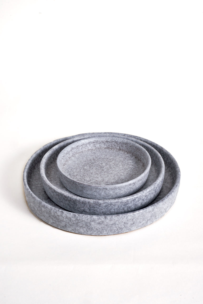Deep Dishes Set of 3- Ash Grey